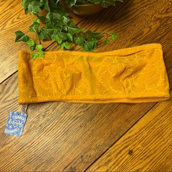 Intimately Free People Yellow Lace Bandeau NWT - Picture 4 of 6